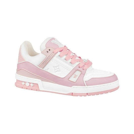 Louis Vuitton LV Trainer Monogram Leather Sneaker – Pink Rose / White – product view