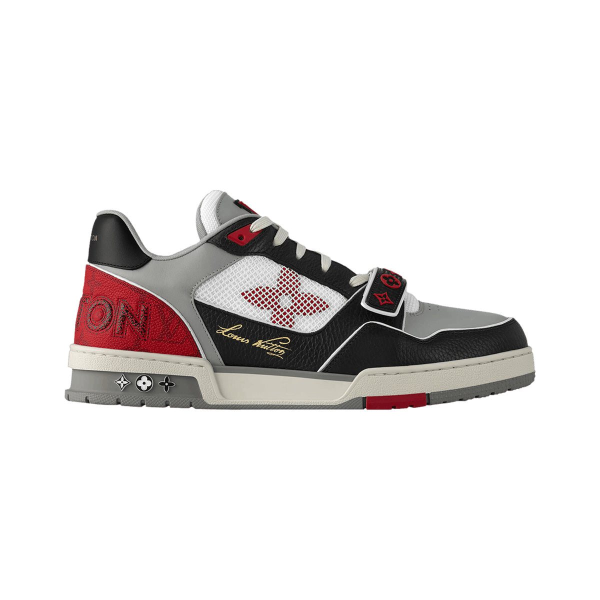 Louis Vuitton LV Trainer Sneaker – Black / Grey / Red – product view
