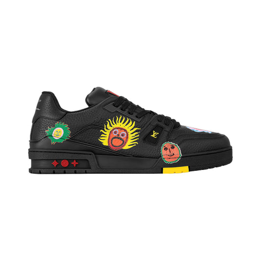 Louis Vuitton Yayoi Kusama x LV Trainer Sneaker – Black / Multicolor – product view