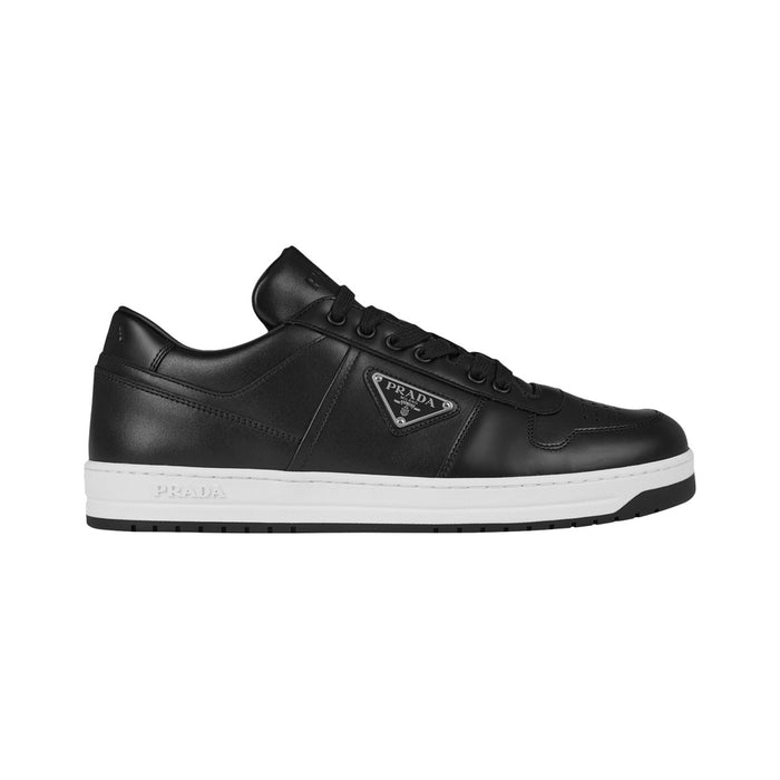Prada Downtown Leather Sneakers – Black / White – product view