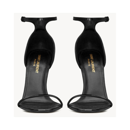 Saint Laurent Opyum 110 Patent Leather Sandal – Black / Gold Heel – additional product view 1