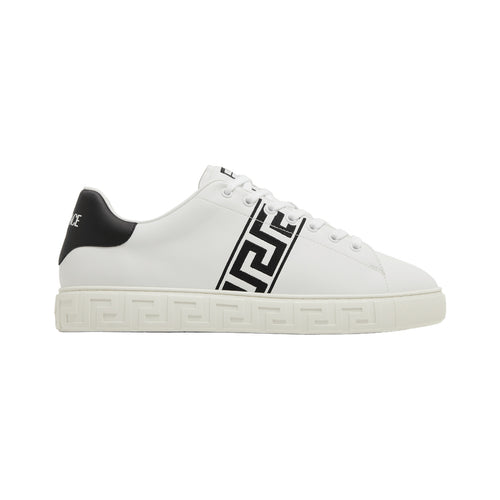 Versace Embroidered Greca Sneaker – White / Black – product view