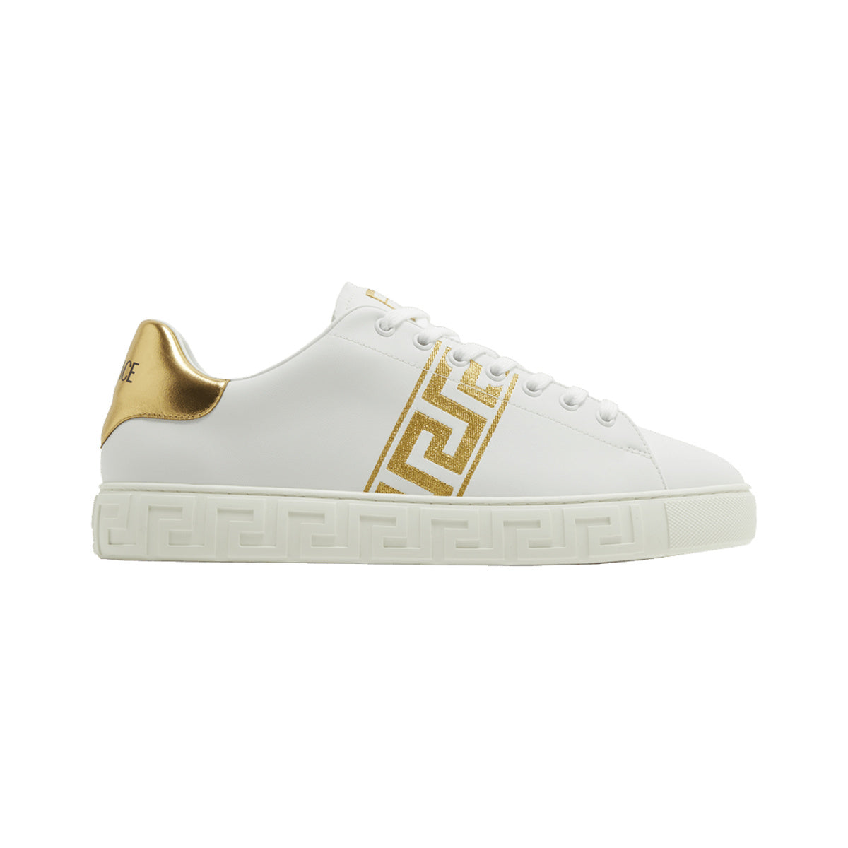 Versace Embroidered Greca – White / Gold – product view