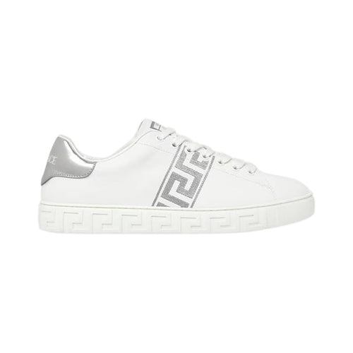 Versace Embroidered Greca – White / Silver / Palladium – product view