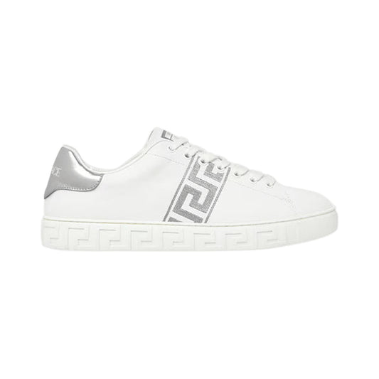 Versace Embroidered Greca – White / Silver / Palladium – product view
